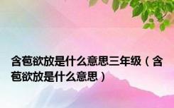 含苞欲放是什么意思三年级（含苞欲放是什么意思）