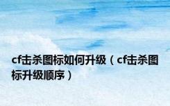 cf击杀图标如何升级（cf击杀图标升级顺序）