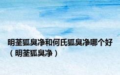 明荃狐臭净和何氏狐臭净哪个好（明荃狐臭净）