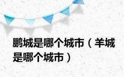 鹏城是哪个城市（羊城是哪个城市）