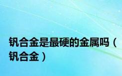 钒合金是最硬的金属吗（钒合金）