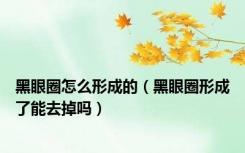 黑眼圈怎么形成的（黑眼圈形成了能去掉吗）