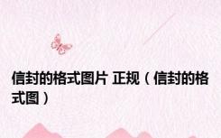 信封的格式图片 正规（信封的格式图）