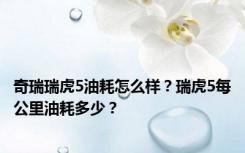 奇瑞瑞虎5油耗怎么样？瑞虎5每公里油耗多少？
