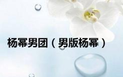 杨幂男团（男版杨幂）