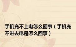 手机充不上电怎么回事（手机充不进去电是怎么回事）