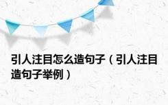 引人注目怎么造句子（引人注目造句子举例）