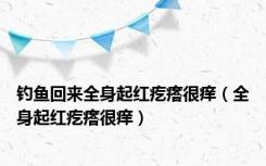 钓鱼回来全身起红疙瘩很痒（全身起红疙瘩很痒）
