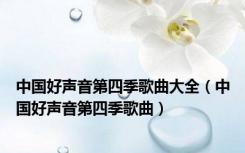 中国好声音第四季歌曲大全（中国好声音第四季歌曲）