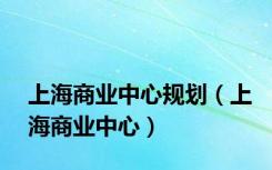 上海商业中心规划（上海商业中心）