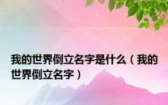 我的世界倒立名字是什么（我的世界倒立名字）