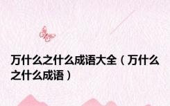 万什么之什么成语大全（万什么之什么成语）