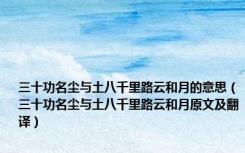 三十功名尘与土八千里路云和月的意思（三十功名尘与土八千里路云和月原文及翻译）