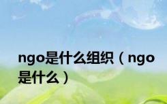 ngo是什么组织（ngo是什么）