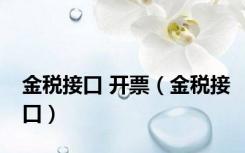 金税接口 开票（金税接口）