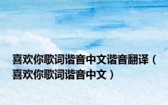 喜欢你歌词谐音中文谐音翻译（喜欢你歌词谐音中文）