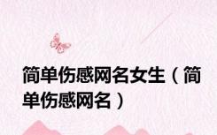 简单伤感网名女生（简单伤感网名）