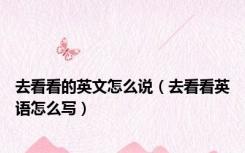 去看看的英文怎么说（去看看英语怎么写）