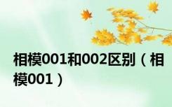 相模001和002区别（相模001）