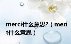 merci什么意思?（merit什么意思）