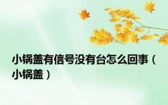 小锅盖有信号没有台怎么回事（小锅盖）
