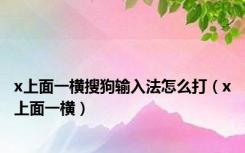 x上面一横搜狗输入法怎么打（x上面一横）