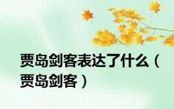 贾岛剑客表达了什么（贾岛剑客）