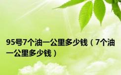 95号7个油一公里多少钱（7个油一公里多少钱）