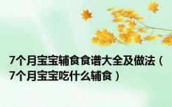 7个月宝宝辅食食谱大全及做法（7个月宝宝吃什么辅食）