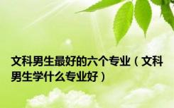 文科男生最好的六个专业（文科男生学什么专业好）