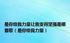 是你给我力量让我变得坚强是哪首歌（是你给我力量）