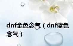 dnf金色念气（dnf蓝色念气）
