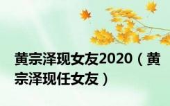 黄宗泽现女友2020（黄宗泽现任女友）