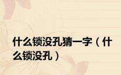 什么锁没孔猜一字（什么锁没孔）
