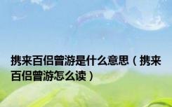 携来百侣曾游是什么意思（携来百侣曾游怎么读）