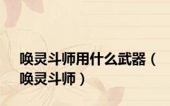 唤灵斗师用什么武器（唤灵斗师）