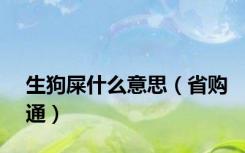 生狗屎什么意思（省购通）
