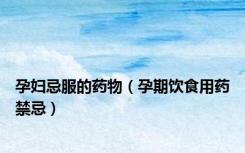 孕妇忌服的药物（孕期饮食用药禁忌）