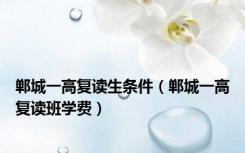 郸城一高复读生条件（郸城一高复读班学费）