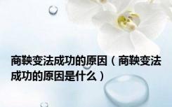商鞅变法成功的原因（商鞅变法成功的原因是什么）