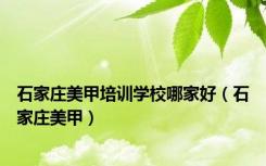 石家庄美甲培训学校哪家好（石家庄美甲）