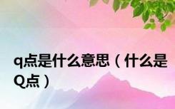 q点是什么意思（什么是Q点）