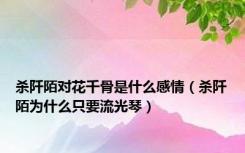杀阡陌对花千骨是什么感情（杀阡陌为什么只要流光琴）