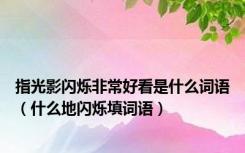 指光影闪烁非常好看是什么词语（什么地闪烁填词语）