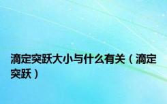 滴定突跃大小与什么有关（滴定突跃）