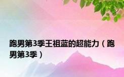 跑男第3季王祖蓝的超能力（跑男第3季）