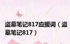 盗墓笔记817应援词（盗墓笔记817）