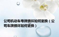 公司机动车号牌损坏如何更换（公司车牌损坏如何更换）