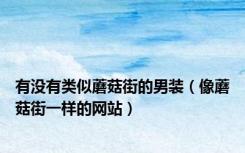 有没有类似蘑菇街的男装（像蘑菇街一样的网站）