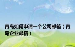 青岛如何申请一个公司邮箱（青岛企业邮箱）